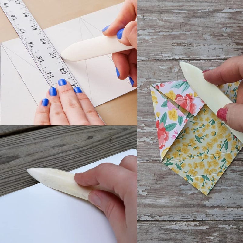 DEEDYGO Genuine Bone Folder Tool â€“ Scoring, Creasing, Folding & Burnishing for Paper, Card & Leather Crafts, Perfect for Origami, Scrapbooking, Bookbinding & Crafting | 100% Cattle Bone - Image 4